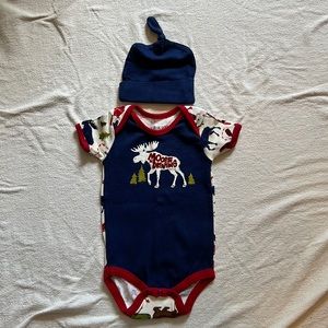 Little Blue House by Hatly - Body Suit and Hat Set